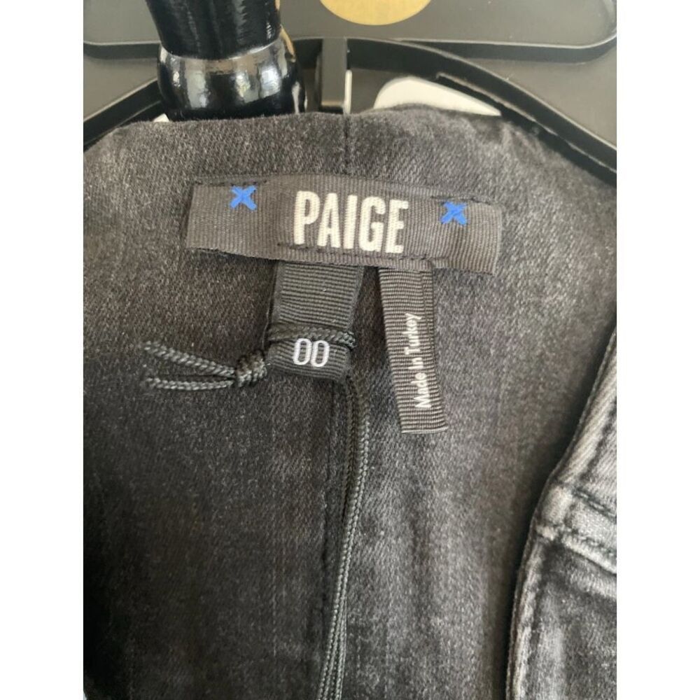 PAIGE Laurel Canyon belted denim jumpsuit Dark Twilight Size 00 NWT/001 - Picture 5 of 13